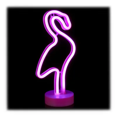 Zdjęcie produktu dla relaxdays 3 x neon LED flamingo