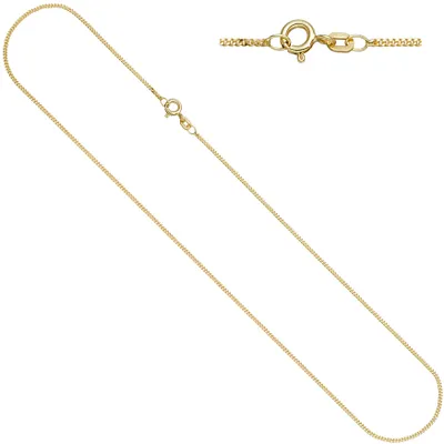 Produktbild von Panzerkette 925 Sterling Silber gold vergoldet 1,3 mm 45 cm Kette Halskette
