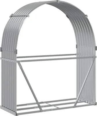 Obrázek produktu pro vidaXL Přístřešek na palivové dřevo Světle šedý 120x45x140 cm Pozinkovaná ocel