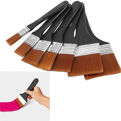Set von 7 professionellen Pinsel für Acryl-, Öl- und Aquarellfarben - langlebige Pinsel zum Malen und für Gesso