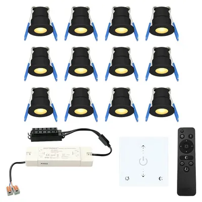 Produktbild von hoftronic Milano LED Mini Einbaustrahler 12V 3W 200lm 2700K IP65 Schwarz