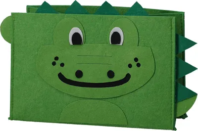 Produktbild von Aufbewahrungsbox für Kinderspielzeug „Krokodil“, 50 cm – grün, H&L