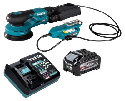 Obrázek produktu pro Makita BO 001 CGU101 akumulátorová excentrická bruska 40 V max. 125 mm, zdvih 5,0 mm, bezkartáčový motor + 1x akumulátor 4,0 Ah + nabíječka
