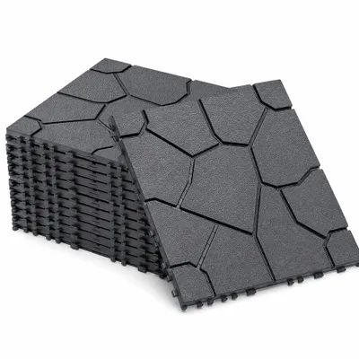Produktbild von Terrassenfliesen Stecksystem, 11er-Set, Balkonfliesen 30x30 cm, Klickfliesen, Terrassenbodenbelag für Veranda, Pool, Balkon, Garten