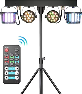 Obrázok produktu pre RGBW LED pódiové svetlá, ovládanie DMX, viacero svetelných efektov, zástrčka EÚ
