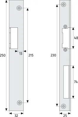 Produktbild von ABUS Winkel-Schließblech WST (DIN: DIN rechts) DIN: DIN rechts