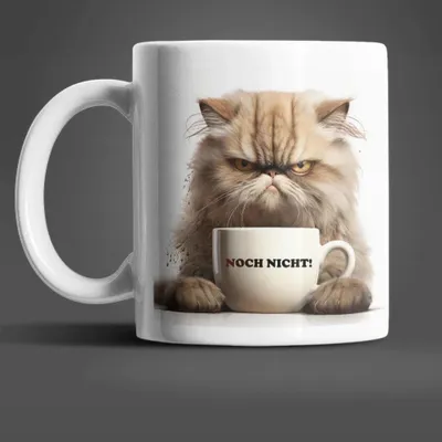 Produktbild von Katze Noch Nicht Kaffeetasse Teetasse Tasse Geschenkidee 330 ml