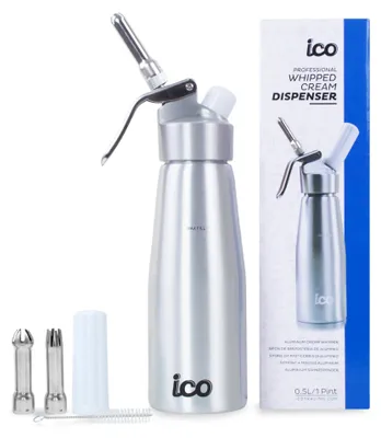Professioneller Sahnespender 500 ml, Aluminium, für warme/kalte Cremes