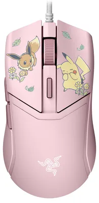 Obrázek produktu pro Razer Cobra – Pikachu & Eevee Edition, Pro praváky, Optický, USB Typ-A, 8500 DPI, Růžová