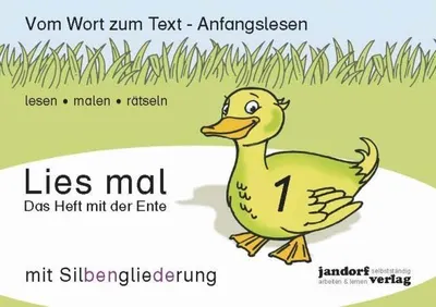 Image de Lies mal 1 (mit Silbengliederung) - Das Heft mit der Ente: Vom Wort zum Text - Anfangslesen