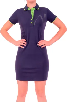 Produktbild von Nebulus Polokleid MELLA Damen, Polokleid, Shirt, Sommerkleid, P6802 - Damen, navy-lime, M/38
