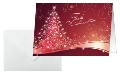 Produktbild von SIGEL DS019 Weihnachts-Karten (inkl. Umschläge), Christmas Swing, A6 (A5), 25 Karten