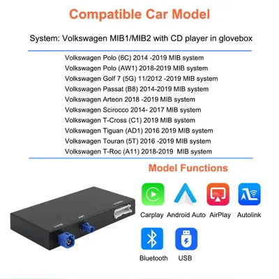 Productafbeelding van Carplay Interface Adapter MIB MIB2 - Voor Volkswagen Polo Golf Passat