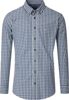 Produktbild von CASAMODA Herren Freizeithemd Langarm Button-Down Casual Grün kariert M