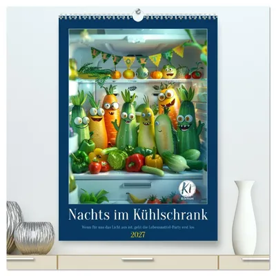 Produktbild von Nachts im Kühlschrank (hochwertiger Premium Wandkalender 2027 DIN A2 hoch), Kunstdruck in Hochglanz