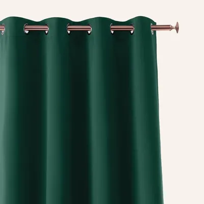 Produktbild von ROOM99 Vorhang mit Ösen Aura 140 x 240 cm Flaschengrün, 1 Stück