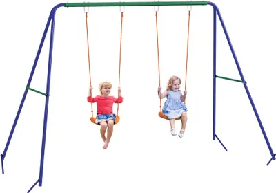 Produktbild von Outsunny Kinderschaukel-Set Schaukelgestell mit 2 Schaukeln, für 3-8 Jahre