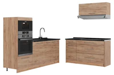 Obrázok produktu pre Kuchyňa Vicco Fame-Line Dub Goldkraft/Dub Goldkraft 340 cm, AP Antracit, Model 63897