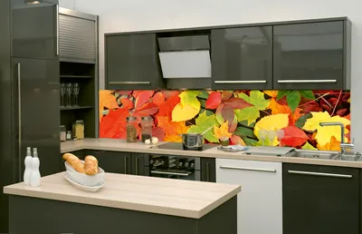 Produktbild von Küchenrückwand Folie selbstklebend BLÄTTER 260 x 60 cm - Klebefolie - Dekofolie - Spritzschutz für Küche -