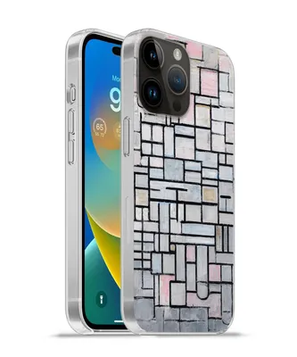 Produktbild von MuchoWow® Handyhülle Schutzhülle Hülle für Apple iPhone 14 Pro - Softcase Komposition 6 - Mondrian - Kunst Silikon Softcase Handy Hülle - Umschlag