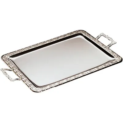 Immagine prodotto di Vassoio con decorazione APS rettangolo 50x36 cm in acciaio inox