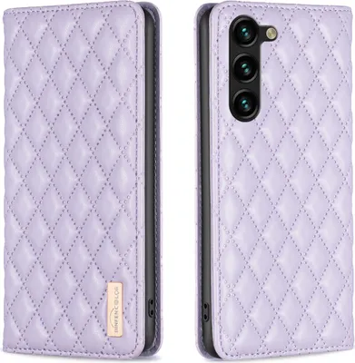 Produktbild von Galaxy S23+ Hülle, Elegant Bookstyle Flip Leder Kartenfächer Schutzhülle mit Ständer für Samsung Galaxy S23+ Lila