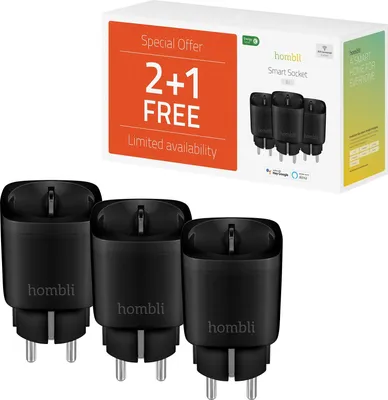Obrázek produktu pro Hombli HBPP-0205, Vnitřní, Černá, Domácí, Hombli app, Android, iOS, Bezdrátový