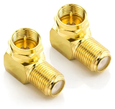 Produktbild von deleyCON Sat-Winkel-Adapter Set 90° für Koaxialkabel, 2 Stück
