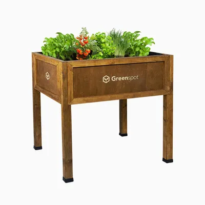 Produktbild von Greenspot Vintage Hochbeet Balkon & Terrasse 80x45x80cm Palisanderbraun