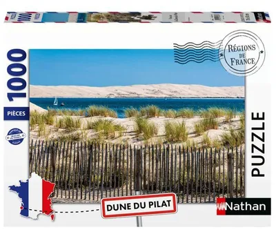 Obrázok produktu pre – Puzzle s 1000 dielikmi – Pohľad na Dune du Pilat (regióny Francúzska) – Od 14 rokov – Presne do seba zapadajúce dieliky – 12001879