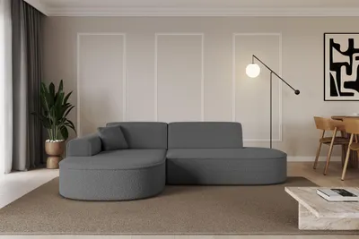 Produktbild von ALTDECOR Ecksofa in L-Form  MARI-L1 - 243x171x79,5 cm  Grau -  Corner Sofa Bett Eckcouch Couch  Wohnlandschaft Cauchsofa