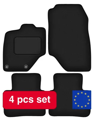 Image de Tapis de sol pour voiture, sur mesure, en matériau résistant, noir