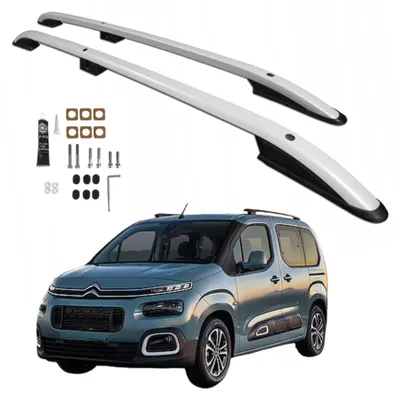 Obrázek produktu pro STŘEŠNÍ LIŽINY BERLINGO DOBLO COMBO PARTNER PROACE CITY krátký L1 STŘÍBRNÉ