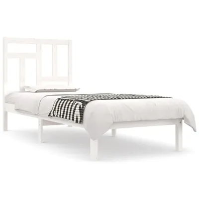 Produktbild von vidaXL Massivholzbett ohne Matratze Weiß 90x190 cm Kiefernholz