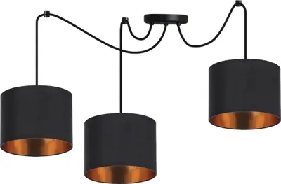 Obrázek produktu pro Závěsné moderní osvětlení CANDIDA - 3xE27, 40W, černé / zlaté