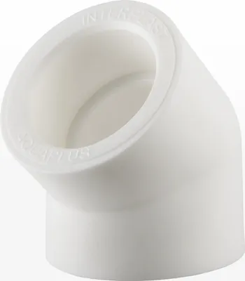 Produktbild von Ø 40mm, PPR Aqua Plus Winkel 45° in Weiß | Wasserrohr, Heizungsrohr Klimaleitung Fusiotherm
