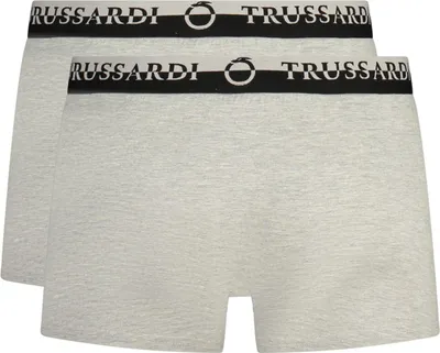 Produktbild von Herren Boxershorts Grau Doppelpack - Elastisch mit Logo-Print