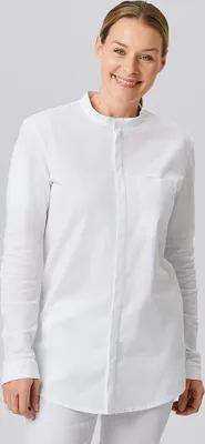 Produktbild von Funktions-Jacke slim fit mit Polo Piqué, langarm, weiß, L : 52% Baumwolle 45% Polyester 3% Elasthan : weiß : L