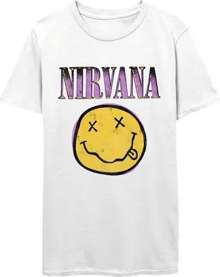 Produktbild von Nirvana Xerox Happy Face Pink White S T-Shirt