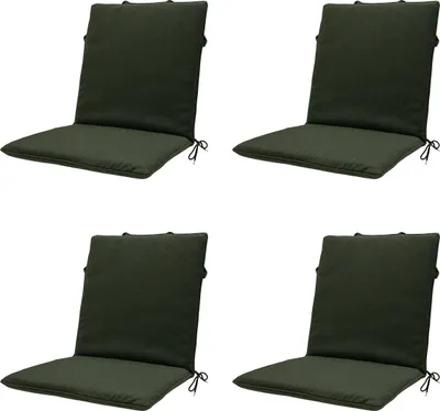 Produktbild von Madison – Stapelstuhlkissen, grünes Canvas Eco+ – ca. 97x49 cm - 4er-Set