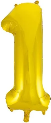 Immagine prodotto di Palloncino in foil numero 1 oro