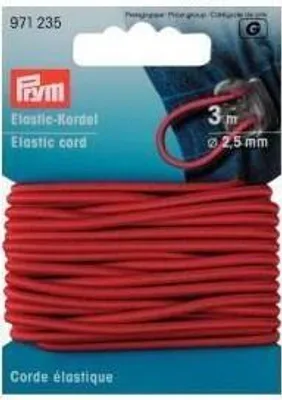 Produktbild von PRYM Elastic-Kordel, Ø 2,5 mm, rot, 3 m