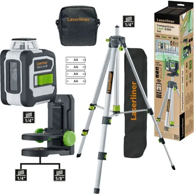 Produktbild von Laserliner CompactLine-Laser G360 Set Linienlaser mit Stativ