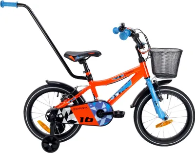 Produktbild von Kinderfahrrad - 16 Zoll - Orange und Blau - für 4-6 Jahre - mit V-Brake Bremsen- Jugendfahrrad - für Jungen
