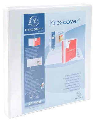 Image de Exacompta 54940E Exacompta Kreacover Ringbuch 2-Ringe weiß 3,8 cm DIN A4, 1 St.