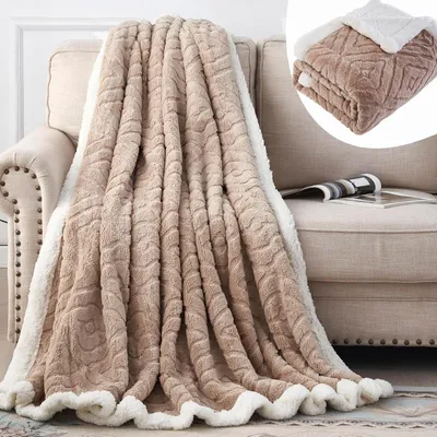 Produktbild von Kuscheldecke beige 160x204 cm, für Sofa