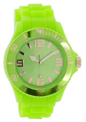 Produktbild von Oozoo Armbanduhr grün Silikon Timepieces Damen Analog-Quarzuhr UOC5058A