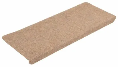 Obrázek produktu pro Samolepicí podlahové rohože na schody - ochrana schodů - sada 15 kusů - 65 x 24,5 x 3,5 cm - protiskluzové - plast - béžová barva