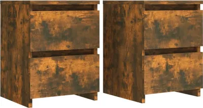 Zdjęcie produktu dla vidaXL Szafki nocne 2 szt. Dąb wędzony 30x30x40 cm Materiał drewnopochodny