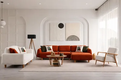 Produktbild von Polstergarnitur 4-Sitzer Sofa 3-Sitzer Sofa Sessel Pouf Weich